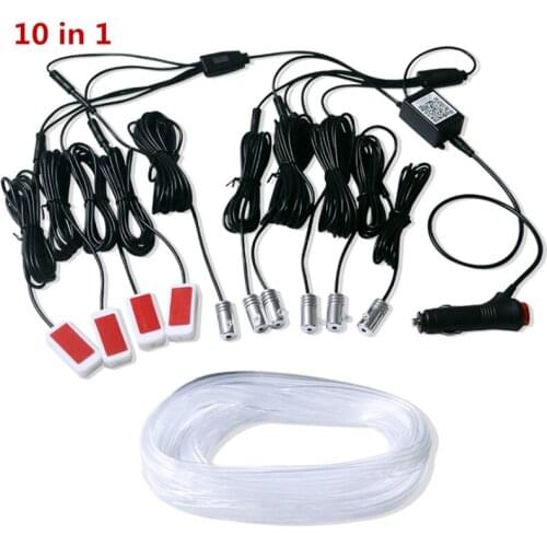 Car Ambient Light Led Foot Lamp Car Atmosphere Lights Led Strip RGB Color Multiple Modes Automotive Interior Decorative Lights