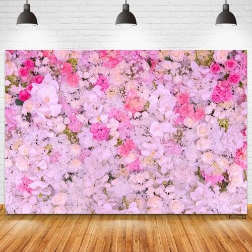 Baby Birthday Party Wedding Photo Studio Backdrop For Portrait Newborn Photocall Rose Flower Wall Floral Photography Background