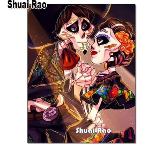 Photo Custom diy diamond embroidery Bride and groom, Skull Love diamond painting full square round drill diamond mosaic art