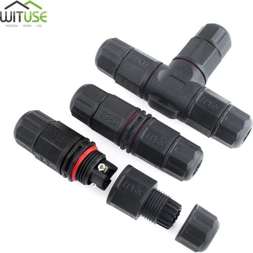 IP68 Waterproof electrical cable Connector 2 Pin/3 Pin Terminal Adapter Set Adapter Wire Connector Screw Pin LED Light connector