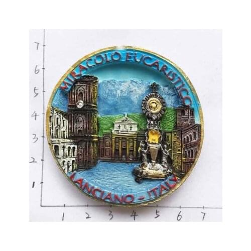 Italy Tourist Souvenirs Magnets for Refrigerators Church of Ranciano Magnetic Refrigerator Stickers Home Decor Collections Gifts