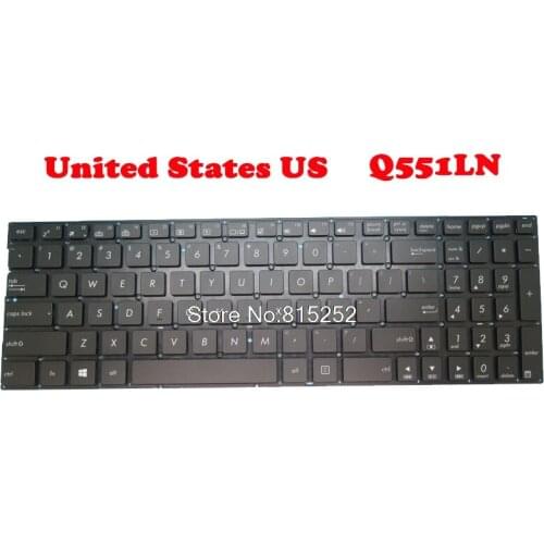 Laptop Keyboard For ASUS Q551 Q551LN N591 N591LN Black United States US Without Frame With Backlit