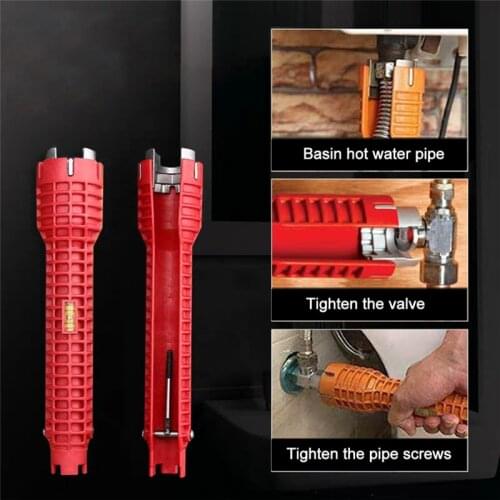 8-in-1 Faucet & Installer Wrench Plumbing Pipe Spanner Sink Tool Multi-function Tap Tools Set for Kitchen Sink Household Bath