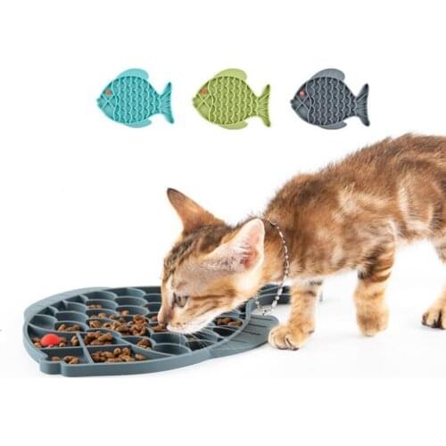 Fish Shaped Pet Feeder Slow Eating Bowl Eco-Friendly Durable Non-Toxic Preventing Choking Healthy Design Bowl for Dog Pet Cat