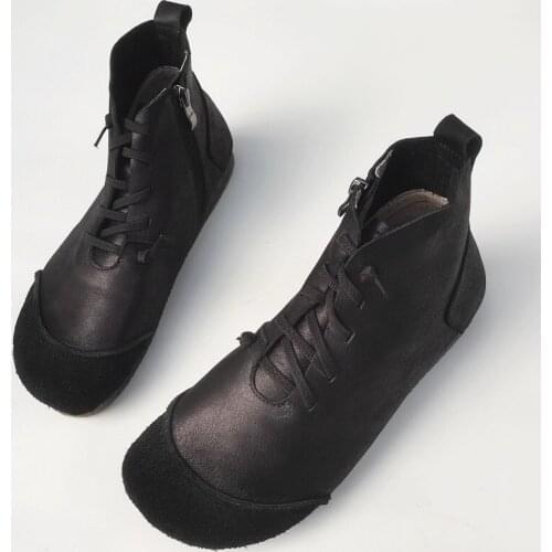 Men Boots Casual Shoes Spring Autumn Men Ankle Boots 100% Genuine Leather Man Boots Male Working Shoes