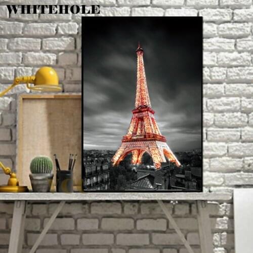Wall Art Canvas Painting Paris Eiffel Tower Picture Posters and Prints Poster Wall Pictures For Living Room Home Decor
