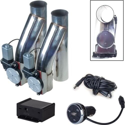 New cigarette lighter one to two remote Car exhaust Y pipe refit racing car sound variable exhaust cutout valve universal