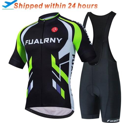 FUALRNY Pro Summer Cycling Clothing MTB Bike Jersey Set Ropa Ciclista Hombre Maillot Ciclismo Racing Bicycle Clothes Cycling Set