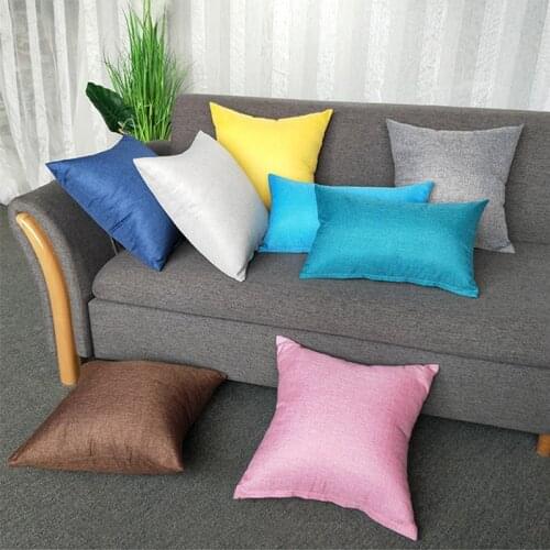 Multiple Solid Plain Double Side Rectangle Kussenhoes Cushion Covers Cojin 30x50 Throw Pillows 50x50 Sofa Chair Pillowcase Decor