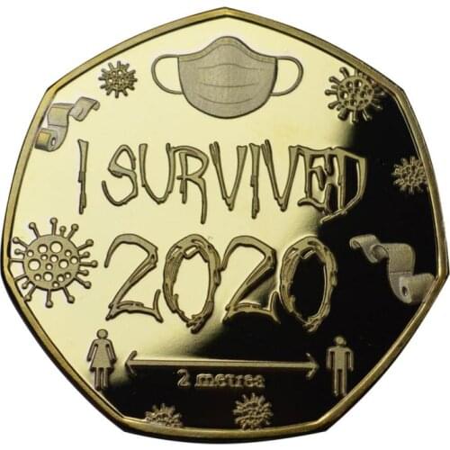 2020 Survivor Souvenir Medal 40mm Commemorative Coin With Toilet Paper Mask Exquisite Pattern For New Year 2021 Ideal Gift