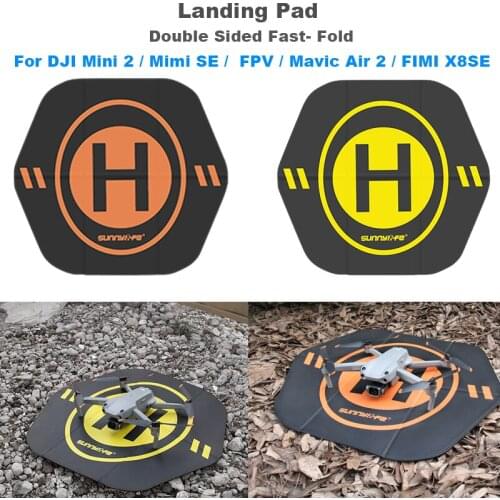 Drone Landing Pad 55cm Fast-Fold Double-Sided PU Leather Waterproof for DJI MINI 2 DJI FPV/Mini SE/Air 2S/Mavic 2/FIMI X8SE