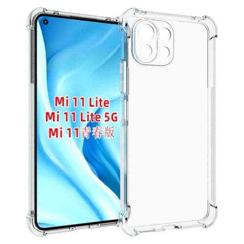 50pcs/Lot For Xiaomi 11 Lite Blackshark 4 Ultra Anti-shockproof TPU Clear Transparent Back Case For Redmi Note 10 Pro Max 10S