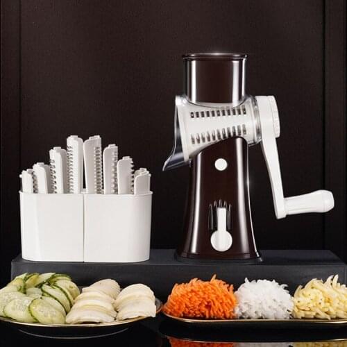 Manual roller Vegetable Cutter Slicer Kitchen Accessories Multifunctional Round Mandoline Slicer Potato Cheese Kitchen Gadgets