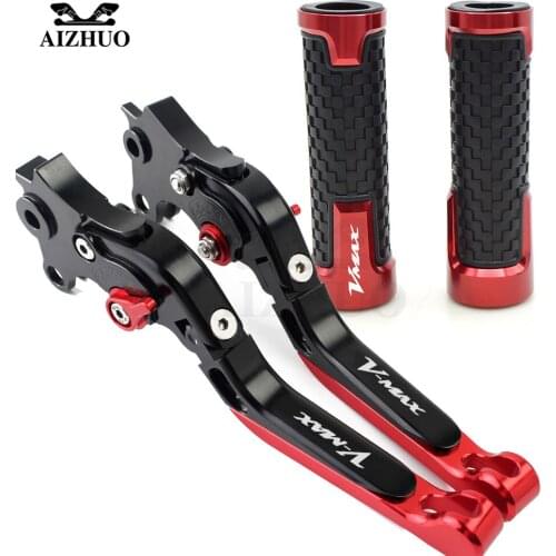 Motorcycle Brake Clutch Lever+Hand Grips Handlebar For YAMAHA V-MAX VMAX 1200 1990-2007 1997 2000 2001 2002 2003 2004 2005 2006