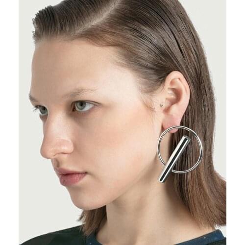 DHEYGERE Japanese and Korean Punk Niche Design Cigarette Earrings High-end Earrings Men and Women Ins Trend Female Jewelry Gifts