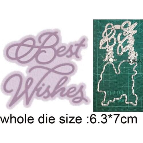 Craft dies metal cutting dies cut die mold Word Best Wishes Scrapbooking dies paper craft knife mould blade punch stencils dies