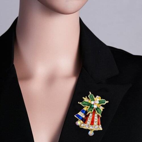 New Men Women Christmas Studded Bow Garland Hat Brooch Fashion Jewelry Accessories Gift High Quality Hot Selling