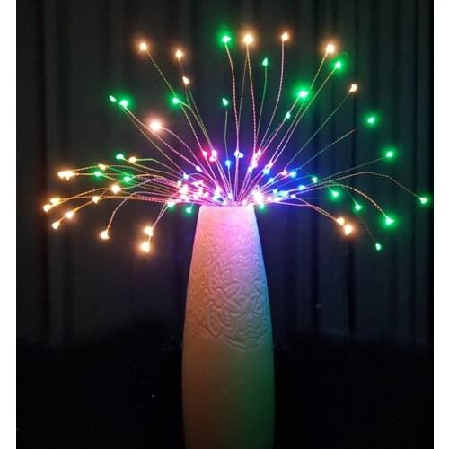 100-180LED DIY LED Copper Wire Firework Dandelion Strip Fairy String Lights Remote Waterproof Christmas Party Wedding Home Decor