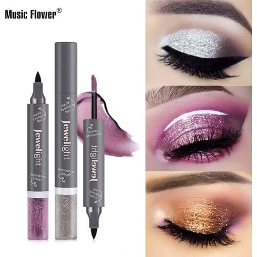 Music Flower Gemstone Low-Light-Level Liquid Pearly Lustre Liquid Eye Shadow Waterproof M6006