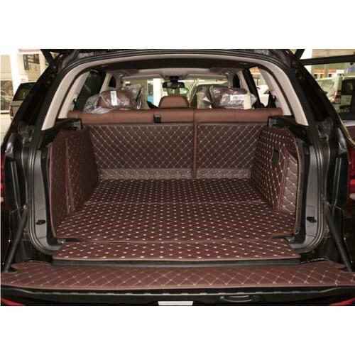 High quality! Custom special car trunk mats for BMW X5 7 seats 2018-2014 F15 waterproof cargo liner mat boot carpets for X5 2017