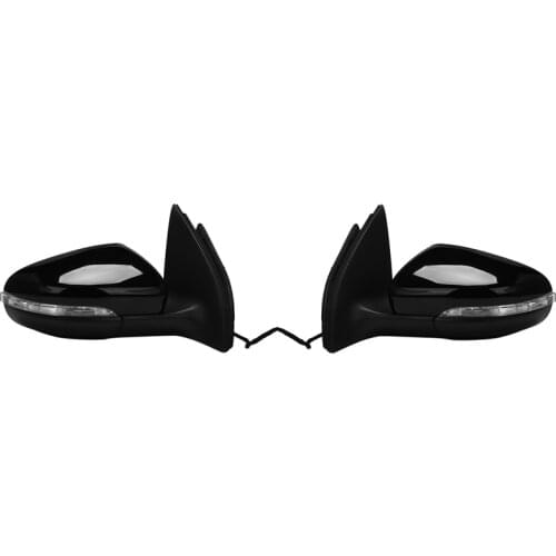 Side Door Rear View Mirror Assembly LH 6 Lines for Golf MK6 2009-2012 with Electric Adjustment / Heating Black