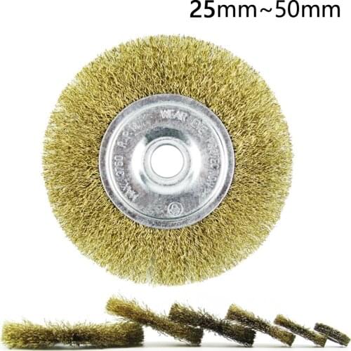 1pc 25-50mm Petiole Wire Rust Grinding Polishing Accessories Wire Wheel Brush for Rotary Tool Electric Abrasive Tools