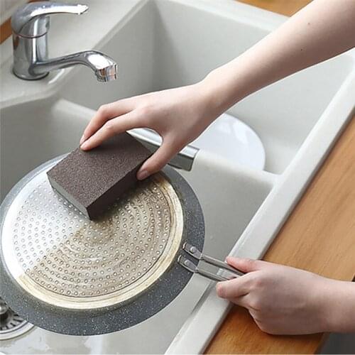 10pcs Emery Sponge Magic Eraser Removing Rust Cleaning Cotton Kitchen Gadget Accessories Descaling Clean Rub Pot Kitchen Tools