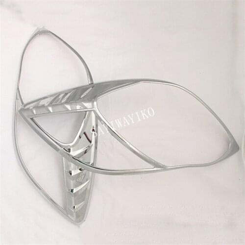 2pcs ABS HEAD LAMP COVER Car Chrome Strips For Toyota Yaris 2008-2013 XP90 Accessories Headlamps Cover Trim