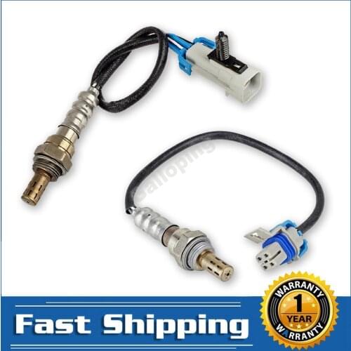 2pcs O2 Oxygen Sensor Upstream Downstream For 2005 2006 Chevrolet Equinox 3.4L Uplander 3.5L 2007 Uplander 3.9L 4 Wries Lamba