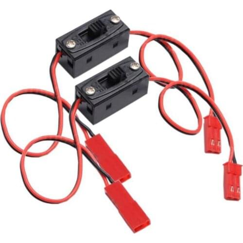 2 Pcs On/Off Power Switch Receiver JST Connector for HSP RC 1/10 1/8 Car Crawler Off-Road Vehicle Multi-Rotor Aircraft