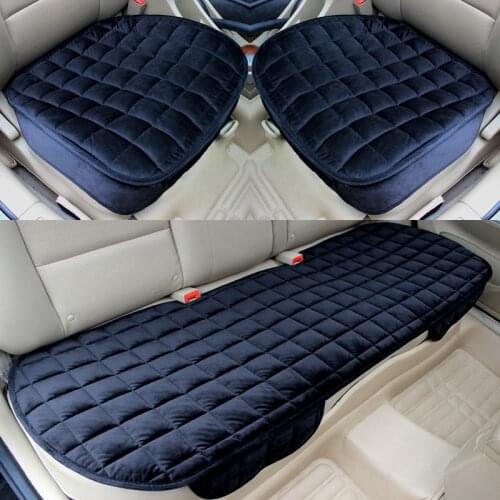 3Pcs/Set Car Interior Accessories Winter Warm Cotton Universal Car Seat Cover Cushion Protector Mat For Most Cars Granta Vesta