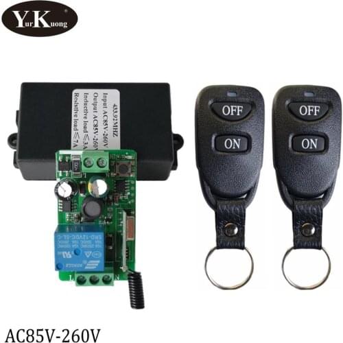 AC 110V 220V Wireless Switch Light Lamp Bulb LED RF Remote Control Receiver RF Remote Wall Panel button for Bedroom Ceiling Lamp