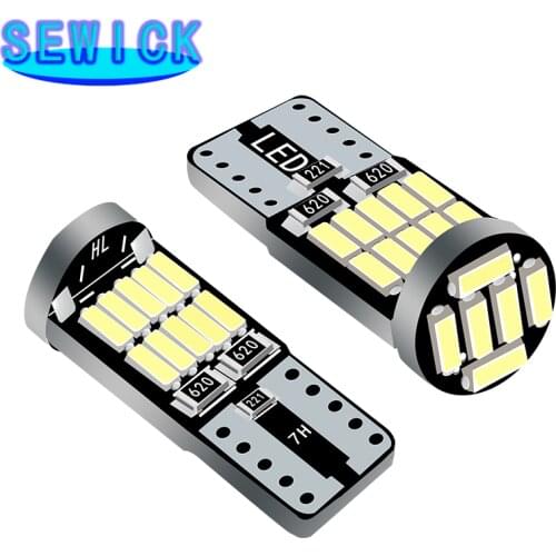 500PCS T10 W5W 194 501 Led Canbus No Error Car Interior Light T10 26 SMD 4014 Chip Pure White Instrument Lights Bulb Lamp