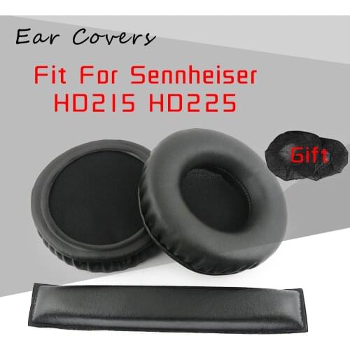 Ear Pads For Sennheiser HD215 Headphone Earpads Replacement Headset Ear Pad PU Leather Sponge Foam