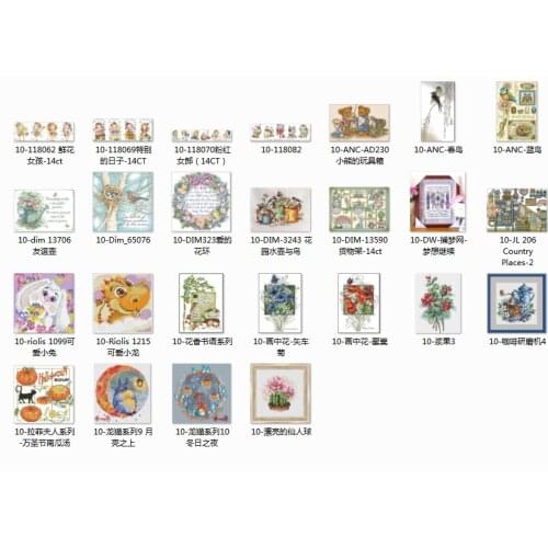 ANC-Bluebird babies series cross stitch package flower aida 18ct 14ct 11ct 25 28ct cloth people kit embroidery