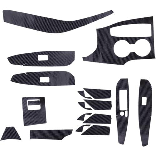 Beler 18pcs 3D Car Interior Center Console Steering Wheel Gear Panel Decor Sticker Kit Fit for Toyota Camry 2018 2019 2020 LHD