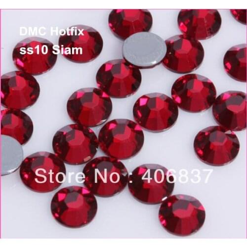 Free Shipping! 1440pcs/Lot, ss10 (2.7-2.9mm) High Quality DMC Siam Iron On Rhinestones / Hotfix Rhinestones