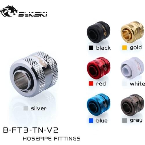 Bykski PC water cooling Fittings Soft tube pipe connector ID3/8" * OD1/2" ,10*13mm G1/4" water cooler adaptor B-FT3-TN-V2