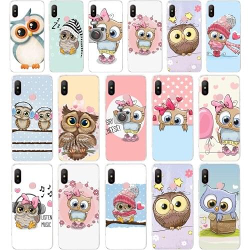 29 Cute Owl Hearts Lover Christmas gift Soft Silicone Tpu Cover phone Case for Xiaomi Redmi 6 8 8a Note 8 Pro 8t case