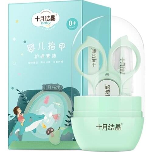 Baby nail clipper October Crystal Infant Nail Scissors Set For Newborn Babies