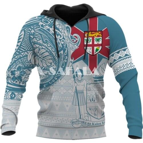 Fiji Polynesian Fla 3D Print XS-7XL Hoodie Man Women Harajuku Outwear Zipper Pullover Sweatshirt Unisex-3