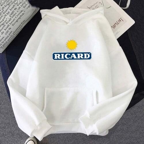 2021 RICARD Hoodie String Winter Clothes Women Aesthetic Harajuku Pullover Tops Draw Pullovers Oversized Long Sleeve Cotton