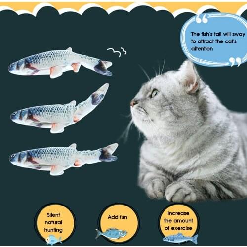Toy For Pet 3D Fish Shape Cat Toy Pet Soft Plush Interactive Gifts Fish Catnip Toys Stuffed Pillow Doll Simulation Fish Playing
