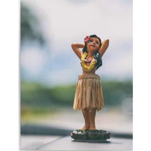 Home Decor Canvas Painting Dashboard Hawaii Road Trip Hula Doll Pictures Wall Art HD Prints Modular Poster Frame For Living Room