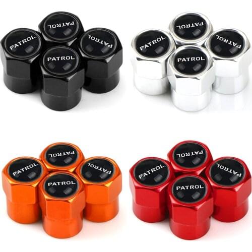 4pcs Car Tire Valve Cover Caps for Nissan Patrol Y62 2013-2017 Auto Accessories