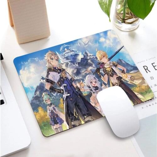 Mairuige 25x29cmGenshin Impact Anime Small Size Learning Gamer Mouse Pad Gaming Accessories Waterproof Non-slip for PC Desk Pad