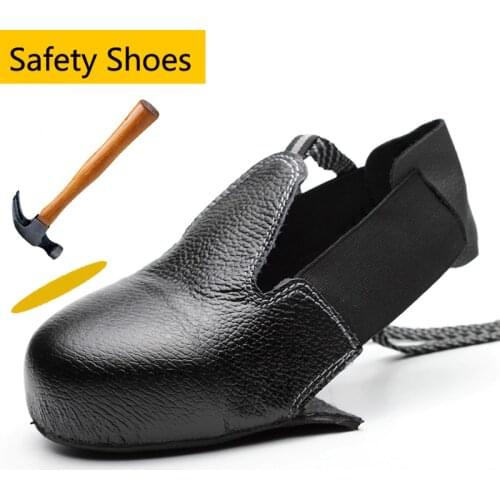 Leather Anti-smashing Men Steel Toe Work Safety Shoes Cover Building Sites Visitor Shoe-Covers Temporary Safety Shoes For Men