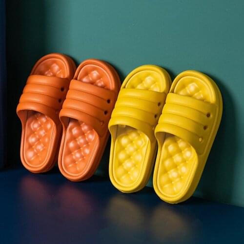 Summer Fashion Womens Slippers Men Home Slides Household Bathing Non-slip Slippers Comfortable Thick Bottom Eva Light Slippers