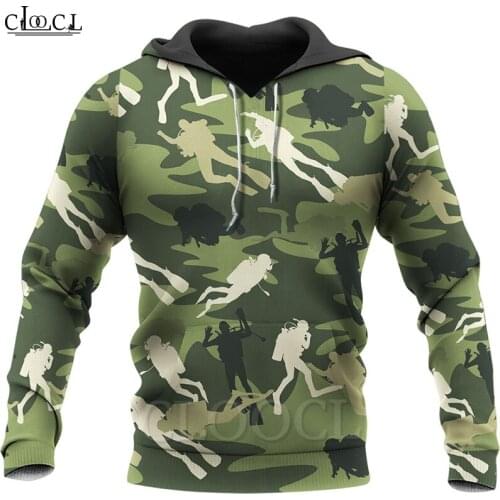 CLOOCL Fashion Mens hoodies 3D print Scuba Diving Art Sweatshirt Hoodie Harajuku Autumn Streetwear Unisex Casual Tracksuit
