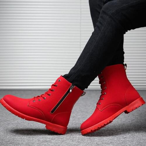 Mens Ankle Boots Motorcycle Booties Unisex Men Combat Boots Soft Leather Winter Boots Couple Chelsea Boot Platform Women Shoes